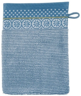 PiP Studio Waschhandschuh Soft Zellige Waschhandschuh blue grey 16x22cm (1 Stück), (320904)