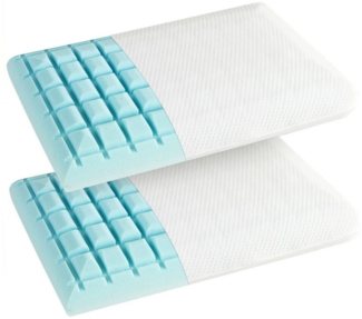 KOMFOTTEU Kopfkissen, 2er Set, ergonomisches Nackenkissen