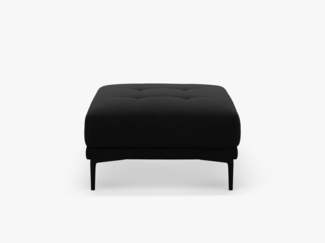 Micadoni Hocker Bemy 1-Sitzer Samt Schwarz