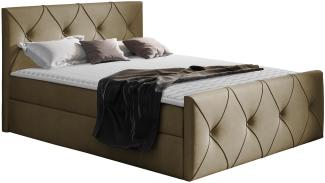 Mirjan24 Boxspringbett Nakir Lux, Beige 120x200 cm