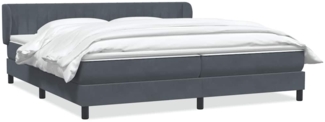 vidaXL Boxspringbett mit Matratzen Dunkelgrau 180x210 cm Samt 3317704