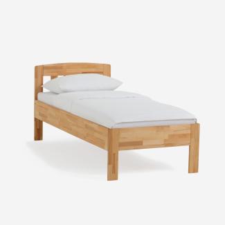 Dico Massivholz Einzelbett Komfortbett Seniorenbett 420.03, Buche walnuss geölt 120x220 cm