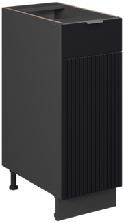 Apothekerschrank Fame-Line Schwarz gestreift 30 cm ohne Arbeitsplatte Vicco