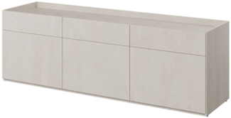 Lowboard TV-Unterschrank Teen Flex 150x42x52cm betonfarben 3-türig