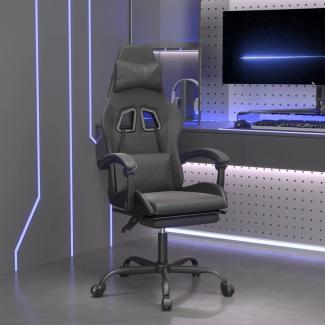 vidaXL Gaming-Stuhl mit Fußstütze Schwarz Kunstleder 3143862