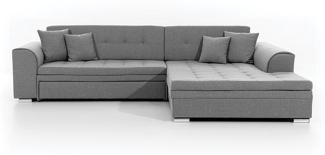 ELTAP 'Sorento', Ecksofa, Eckcouch, Grau, 78 x 194 x 296 cm, Rechts