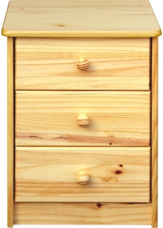 Kommode Kiefer massiv Natur 3 Schubladen