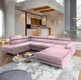 Masseno Ecksofa SIENA mit Schlaffunktion U-Form, Sofa mit Bettkasten