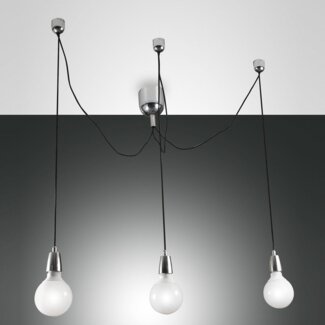 FABAS LUCE No. 3473-47-138 Pendelleuchte Blog E27 3-flammig chrom, schwarz