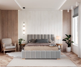 FDM Polsterbett Stauraumbett Bettgestell 90x200, 120x200, 140x200, 160x200, 180x200cm (MADE IN EU - mit hochwertigem Velours Bezug, Bettrahmen, Bett, Optional mit Matratze bestellbar, mit großen gepolsterten Kopfteil, mit Bettkasten zum aufklappen), Me...