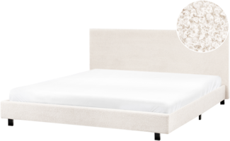 Wasserbett Bouclé ALBI 180 x 200 cm Cremeweiß