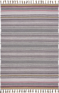Pergamon Wollteppich Kelim Baumwolle Natur Teppich Grace, Rechteckig, Höhe: 5 mm