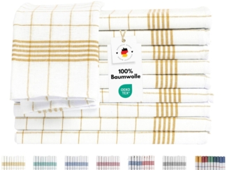 Carpe Sonno Geschirrtuch 100% Baumwolle Spültuch Trockentuch Allzweck-Tücher - GASTRO QUALITÄT, (Spar-Set, 10-tlg, 10 Geschirrtücher), Geschirrhandtuch saugstark mit Aufhänger für Küche Haushalt Home