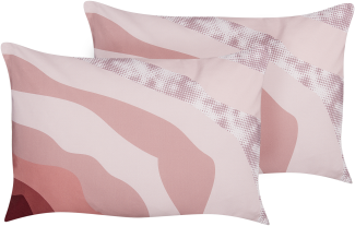 Kissen 2er Set CAMPEI 40 x 60 cm Abstrakt Rosa