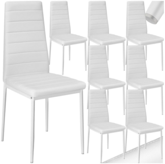 tectake Esszimmerstuhl Küchenstühle Kunstleder (Set, 8 St), Leicht, weich, sehr bequem und verfügen über einen hohen Sitzkomfort