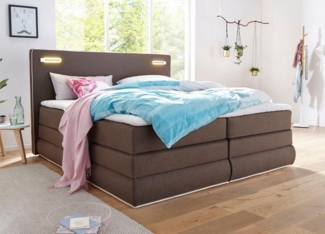 COLLECTION AB Boxspringbett Ninoni, inkl. Bettkasten, Topper und wahlweise mit LED-Beleuchtung