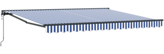 vidaXL Automatische Einziehbare Markise Blau und Weiß 350x250 cm 3330198