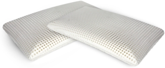 Dmora Set mit 4 Kopfkissen Citronella, Bettkissen, Ergonomisches Produkt, Schlafzimmerkissen, Made in Italy, 70x40 h12 cm, Weiß