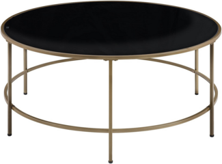 Couchtisch schwarz / gold ⌀ 88 cm FLORENCE
