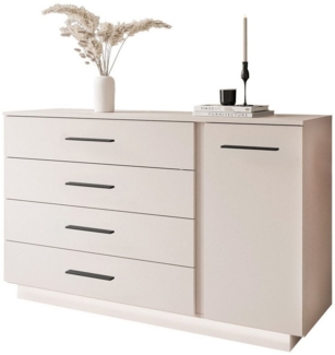 Lookway Kommode LINA KASCHMIR II 1D4S mit LED Beleuchtung, Breite 138 cm