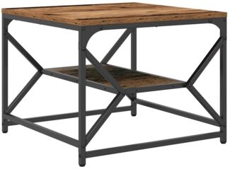 Couchtisch, Sofatisch Altholz 51 x 50 x 40 cm Ingenieure Holz und Stahl