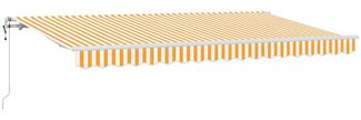 vidaXL Einziehbare Markise Gelb 350x200 cm Stoff 3329647