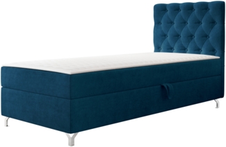 mirjan24 Boxspringbett mit H3-Matratze Cylio I , blau, 90x200 cm