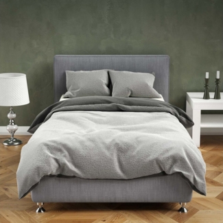 Buymax Bettwäsche Teddy Plüsch Bettbezug Set, Teddy, 2 teilig, 135x200 cm, Bettwäsche kuschelig warm für Winter, uni, Wendebettwäsche