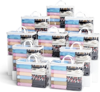 Coonoor Aufbewahrungstasche 1/2 Stück transparente Reißverschluss-Aufbewahrungstasche, (2-tlg), 22L Umzugs-Aufbewahrungstasche, staubdichte Aufbewahrungstasche