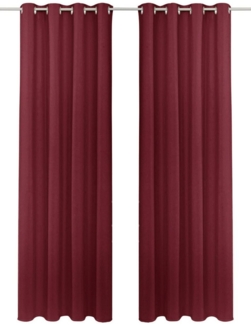 my home Gardine SOLA, Ösen (1 St), verdunkelnd, Polyester, Schal einfarbig, Verdunkelung, Überbreite. 1er/2er Set Gardinen