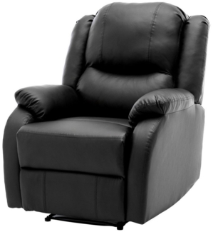 BlingBin Relaxsessel PU Leder Sessel Liege Relaxsessel & -liegen Einzelsessel (1er Set, 1-St, mit PU-Leder mit Fußstütze, Seitentasche für Wohnzimmer), Fernsehsessel Ausziehließer Liegestuhl Akzent Stuhl Handbuch Liege