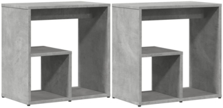 vidaXL Beistelltische 2 Stk. Betongrau 50x30x50 cm Holzwerkstoff 840562