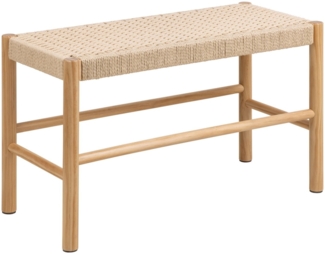 ACTONA GROUP Bank Alvin, Sitzbank, Eßzimmerbank, Bank, natur, Papiergeflecht, mit geflochtenem Muster, 80 x 35 x 45 cm
