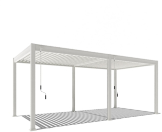 Weide Deluxe | Pergola Voll Aluminium freistehend | 3x6 M | Lamellendach weiß