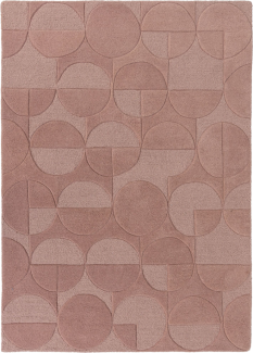 Kadima Design Eleganter Wollteppich "Deben Noah" -, Rutschfest. Farbe: Rosa, 160x230 cm