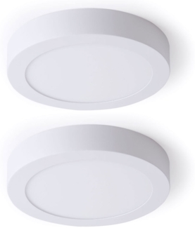 2er Set Smart Home LED Außenleuchte, Alu, weiß, D 22,5 cm