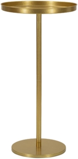 Dmora Wohnzimmertisch Argile, Lounge-Arbeitsplatte, Kaffeeregal, Couchtisch für Sofa, Gold, 41x41 h80 cm
