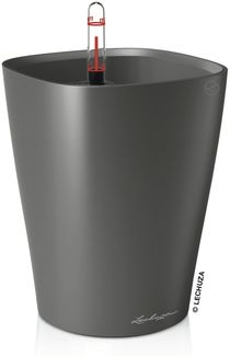 LECHUZA Pflanzgefäß DELTINI ALL-IN-ONE Metallic Anthrazit 443316