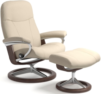 Stressless® Relaxsessel Garda (Set, Relaxsessel mit Hocker), mit Hocker, mit Signature Base, Größe M, Gestell Wenge