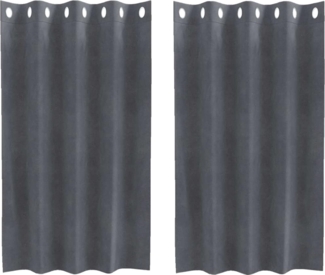 vidaXL Vorhänge mit Vorhängen 2 pcs Hellgrau 140 x 140 cm Samt 4107283