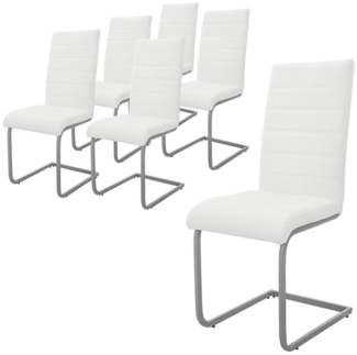 ML-DESIGN Stuhl Esszimmerstühle Schwingstühle mit Rückenlehne Design Küchenstühle (6 St), Polsterstuhl Freischwinger 6er Set Küchenstuhl bis 120kg Kunstleder