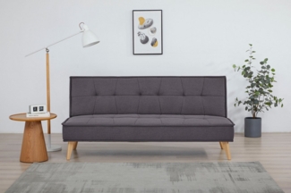 INOSIGN Schlafsofa MENDOTA, 181 cm, 3-Sitzer mit Schlaffunktion, verstellbarer Rückenlehne, Klappmechanismus, Webstoff