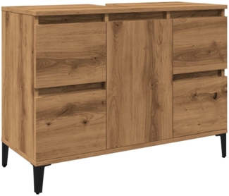vidaXL Waschbeckenunterschrank Artisan-Eiche 80x33x60 cm Holzwerkstoff 857130