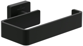 Villeroy & Boch Toilettenpapierhalter Elements, ohne Deckel, Wandmontage, Matt Schwarz