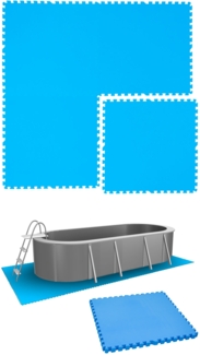 2,6 m² Poolunterlage - 4 EVA Matten 81x81 Pool Unterlage - Unterlegmatten Set