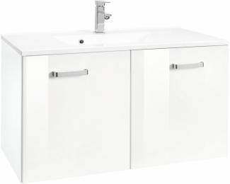 welltime Waschbeckenunterschrank Ravenna Badmöbel, Waschtisch inkl. Waschbecken, Breite 60 cm