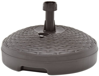 vidaXL Sonnenschirmständer Sand/Wasser 20 L Braun Kunststoff Rattan 48770