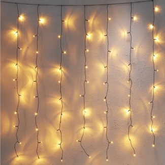 LED- Lichtervorhang ''Serie LED'', 0.06W, 24V, 80-tlg, warmweiß, 1.3x1.3m,outdoor