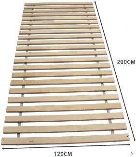 Rollrost Rolllattenrost Bettrost aus Stabile Multiplex Birke mit 450Kg plus Belastung Clamaro 120x200