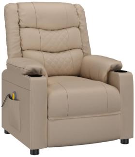 vidaXL Massagesessel Cappuccino-Braun Kunstleder 348055
